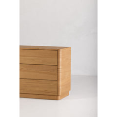 Round Off Light Oak Brown Dresser - Ornate Home