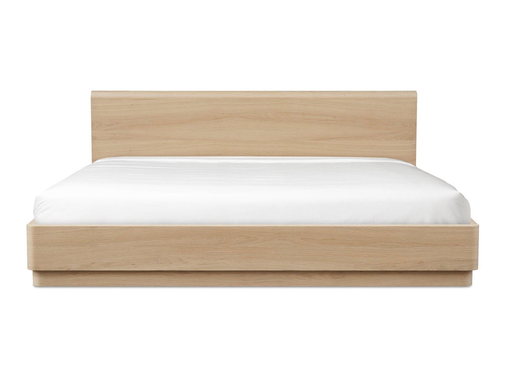 Round Off Light Oak Brown Queen Bed - Ornate Home