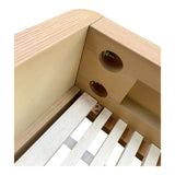 Round Off Light Oak Brown Queen Bed - Ornate Home