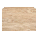 Round Off Light Oak Brown Small Nightstand - Ornate Home