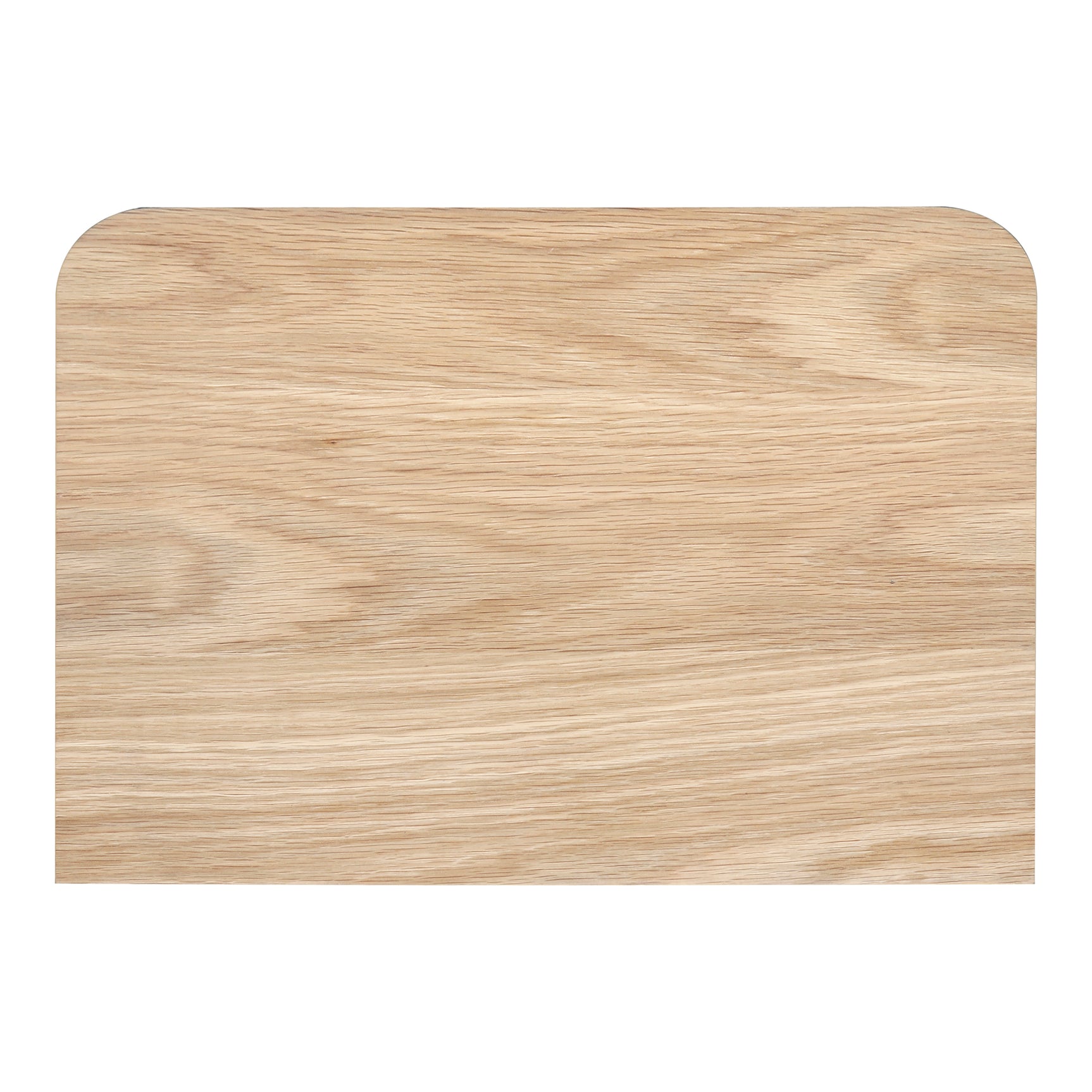 Round Off Light Oak Brown Small Nightstand - Ornate Home