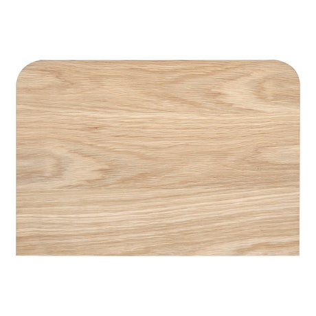 Round Off Light Oak Brown Small Nightstand - Ornate Home