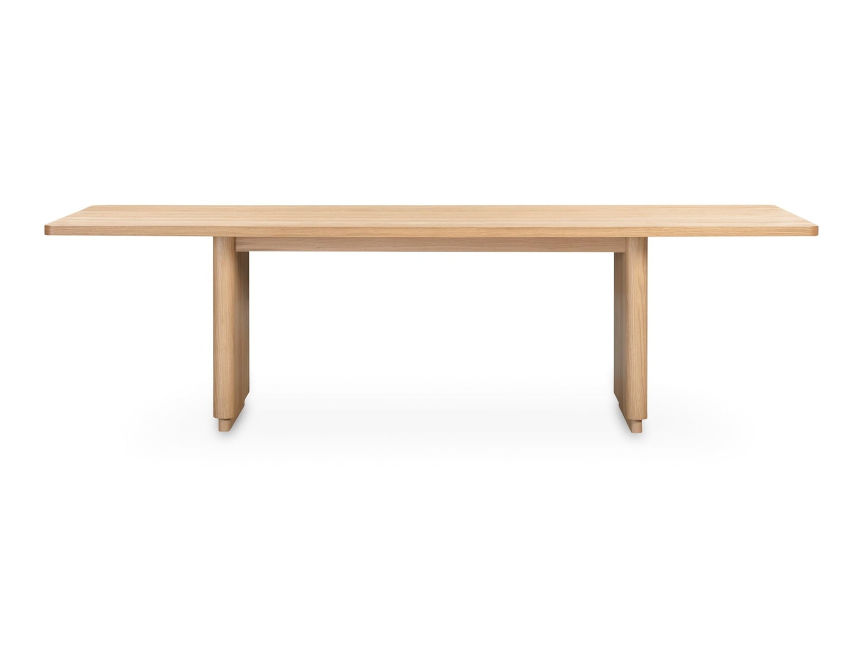 Round Off Natural Oak Large Dining Table - Ornate Home