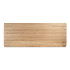 Round Off Natural Oak Large Dining Table - Ornate Home