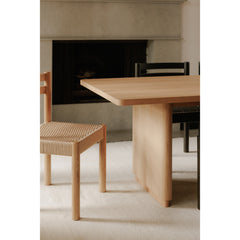 Round Off Natural Oak Large Dining Table - Ornate Home