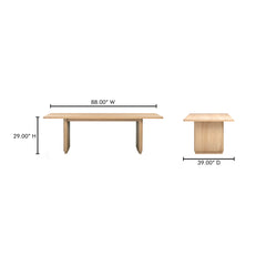 Round Off Natural Oak Small Dining Table - Ornate Home