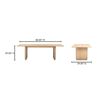 Round Off Natural Oak Small Dining Table - Ornate Home