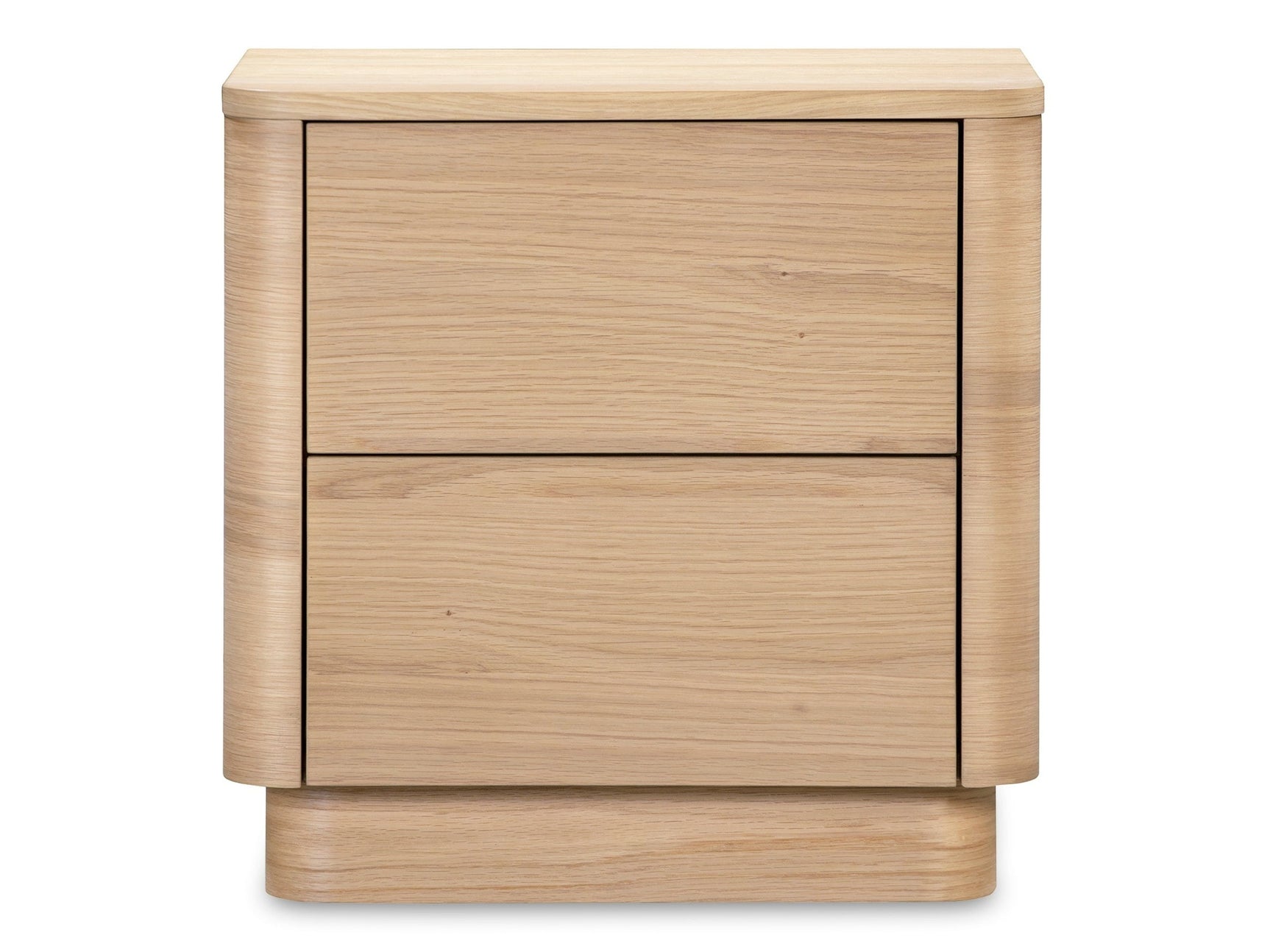 Round Off Natural Oak Tall Nightstand - Ornate Home