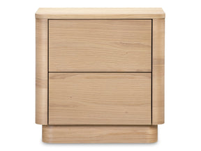 Round Off Natural Oak Tall Nightstand - Ornate Home