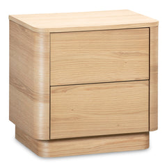 Round Off Natural Oak Tall Nightstand - Ornate Home