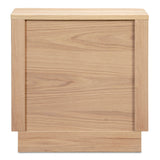 Round Off Natural Oak Tall Nightstand - Ornate Home