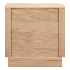 Round Off Natural Oak Tall Nightstand - Ornate Home