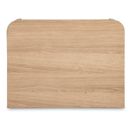 Round Off Natural Oak Tall Nightstand - Ornate Home