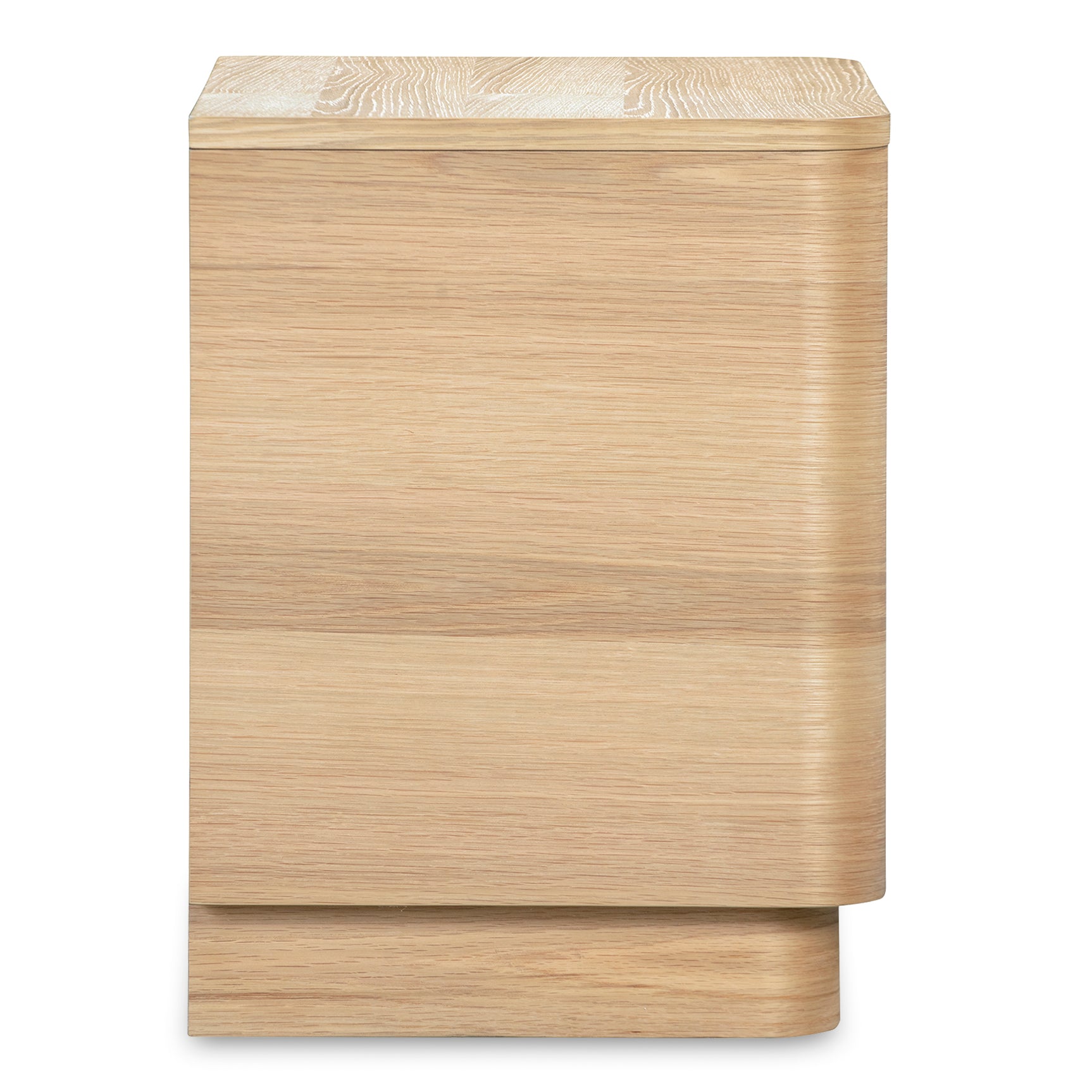 Round Off Natural Oak Tall Nightstand - Ornate Home