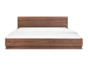 Round Off Walnut Brown King Bed - Ornate Home