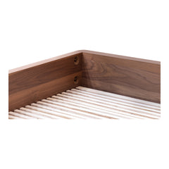 Round Off Walnut Brown King Bed - Ornate Home