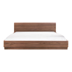 Round Off Walnut Brown King Bed - Ornate Home