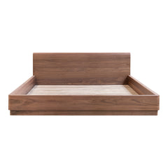 Round Off Walnut Brown Queen Bed - Ornate Home