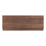 Round Off Walnut Brown Queen Bed - Ornate Home