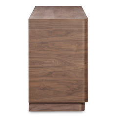 Round Off Walnut Brown Sideboard - Ornate Home