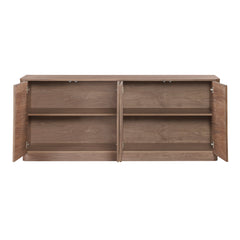 Round Off Walnut Brown Sideboard - Ornate Home