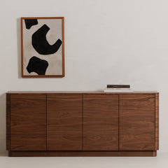 Round Off Walnut Brown Sideboard - Ornate Home