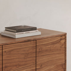 Round Off Walnut Brown Sideboard - Ornate Home