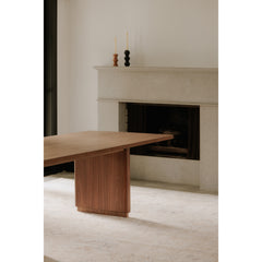 Round Off Walnut Brown Small Dining Table - Ornate Home