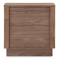 Round Off Walnut Brown Tall Nightstand - Ornate Home