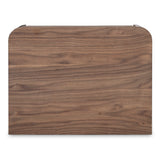 Round Off Walnut Brown Tall Nightstand - Ornate Home