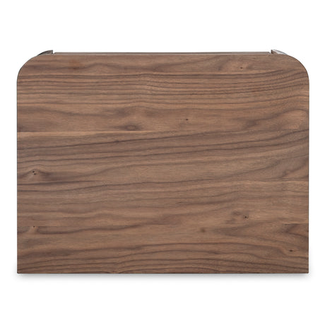 Round Off Walnut Brown Tall Nightstand - Ornate Home