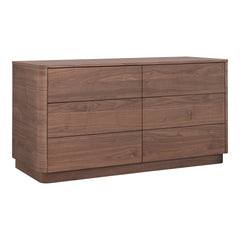 Round Off Walnut BrownDresser - Ornate Home