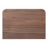 Round Off Walnut Small Nightstand - Ornate Home