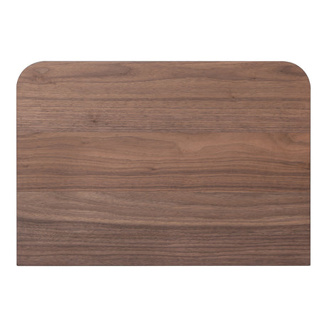 Round Off Walnut Small Nightstand - Ornate Home