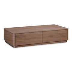 Round Walnut Brown Off Coffee Table - Ornate Home