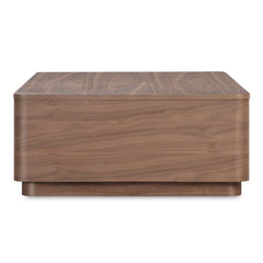 Round Walnut Brown Off Coffee Table - Ornate Home