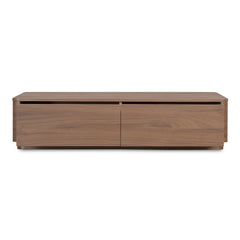 Round Walnut Brown Off Coffee Table - Ornate Home