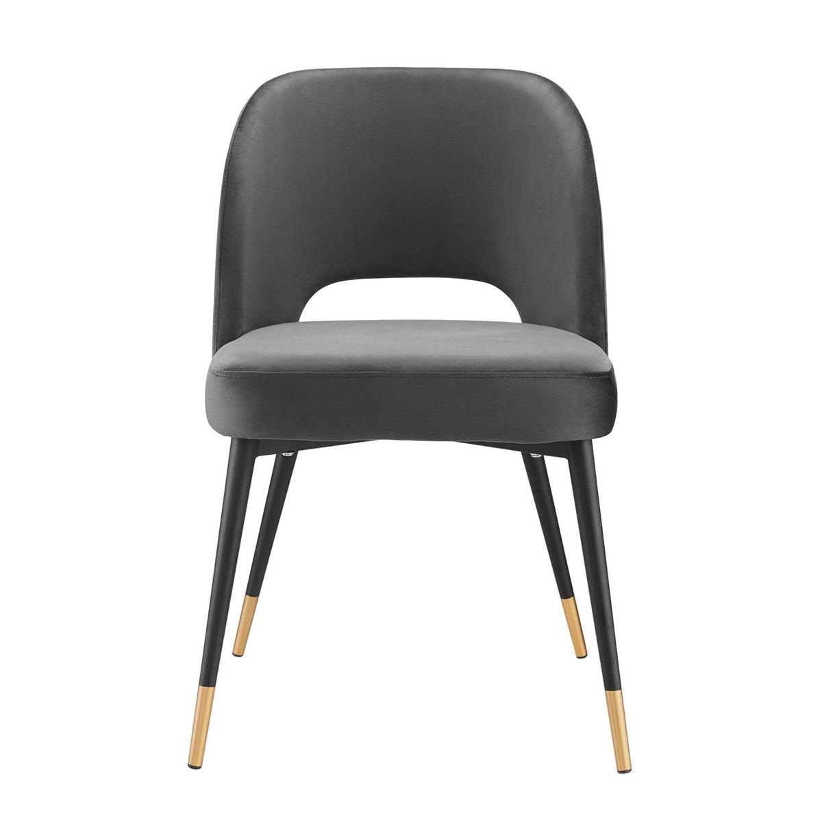 Rouse Charcoal Performance Velvet Dining Side Chair - Ornate Home