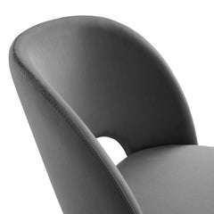 Rouse Charcoal Performance Velvet Dining Side Chair - Ornate Home