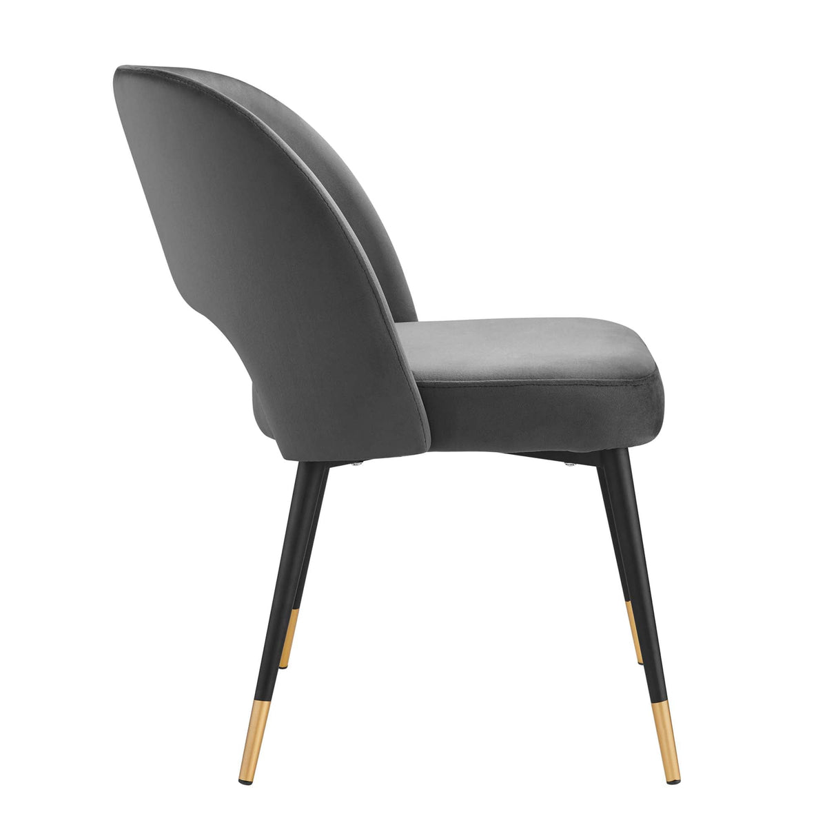 Rouse Charcoal Performance Velvet Dining Side Chairs (Set of 2) - Ornate Home