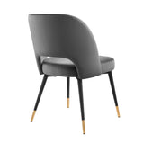 Rouse Charcoal Performance Velvet Dining Side Chairs (Set of 2) - Ornate Home