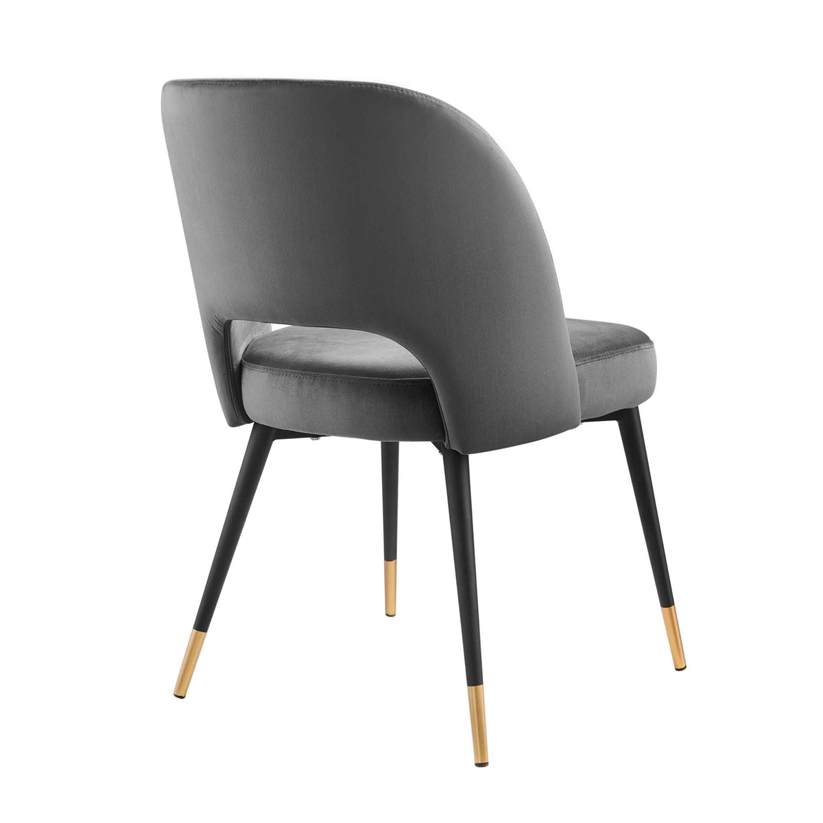Rouse Charcoal Performance Velvet Dining Side Chairs (Set of 2) - Ornate Home