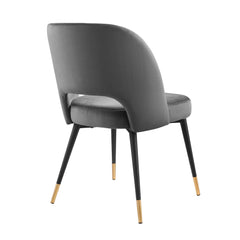 Rouse Charcoal Performance Velvet Dining Side Chairs (Set of 2) - Ornate Home