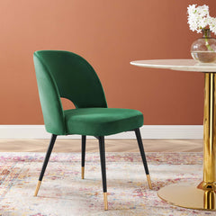 Rouse Emerald Performance Velvet Dining Side Chair - Ornate Home