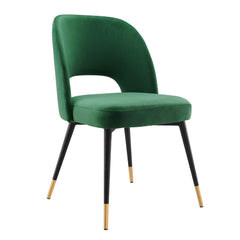 Rouse Emerald Performance Velvet Dining Side Chair - Ornate Home
