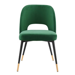 Rouse Emerald Performance Velvet Dining Side Chair - Ornate Home