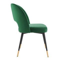 Rouse Emerald Performance Velvet Dining Side Chairs (Set of 2) - Ornate Home