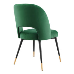 Rouse Emerald Performance Velvet Dining Side Chairs (Set of 2) - Ornate Home
