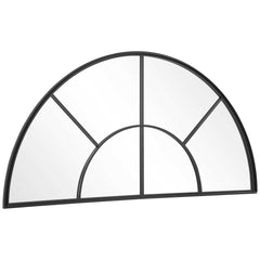 Rousseau Black Iron Window Arch Mirror - Ornate Home