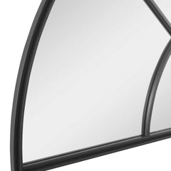 Rousseau Black Iron Window Arch Mirror - Ornate Home